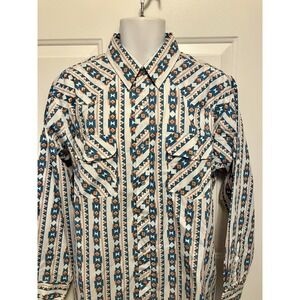 Diamond Ranchwear NEW‎ Men’s Pearl Snap Western Rockabilly Shirt White XL 17.5
